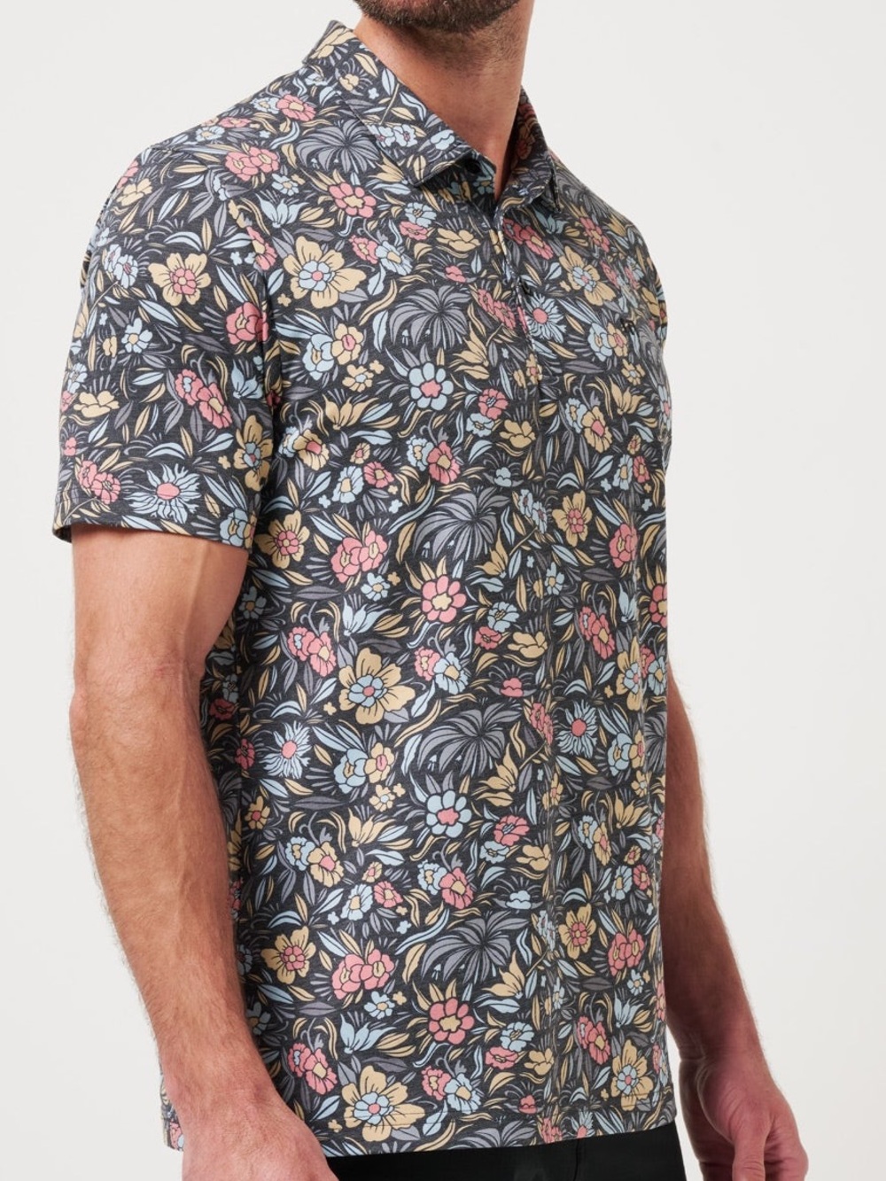 Men’s Travis Matthew Featherweight  Day Cruise Floral Polo XXL, Golf Shirt